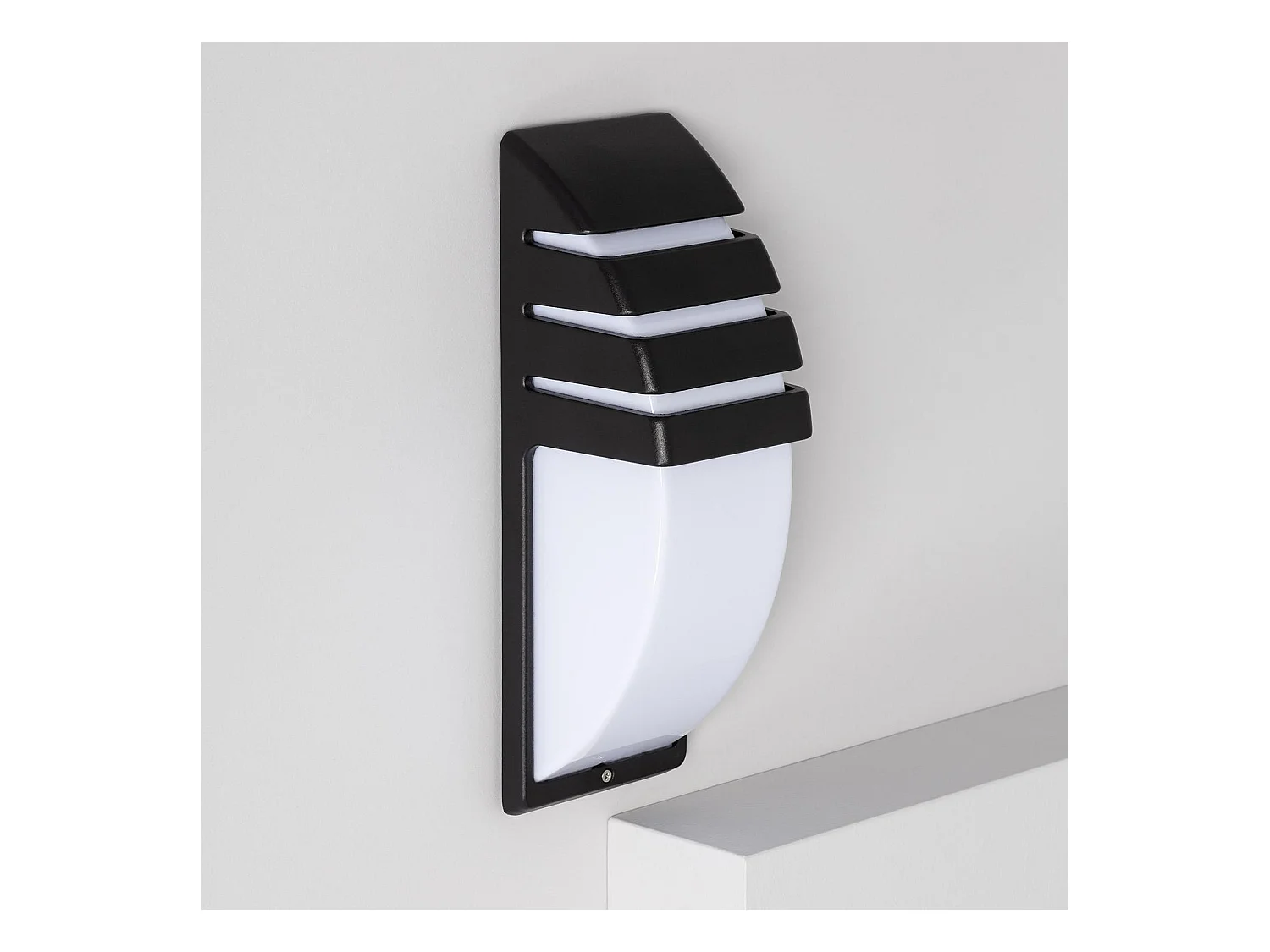 Aplique de Pared Exterior Aluminio Titus Grid Negro