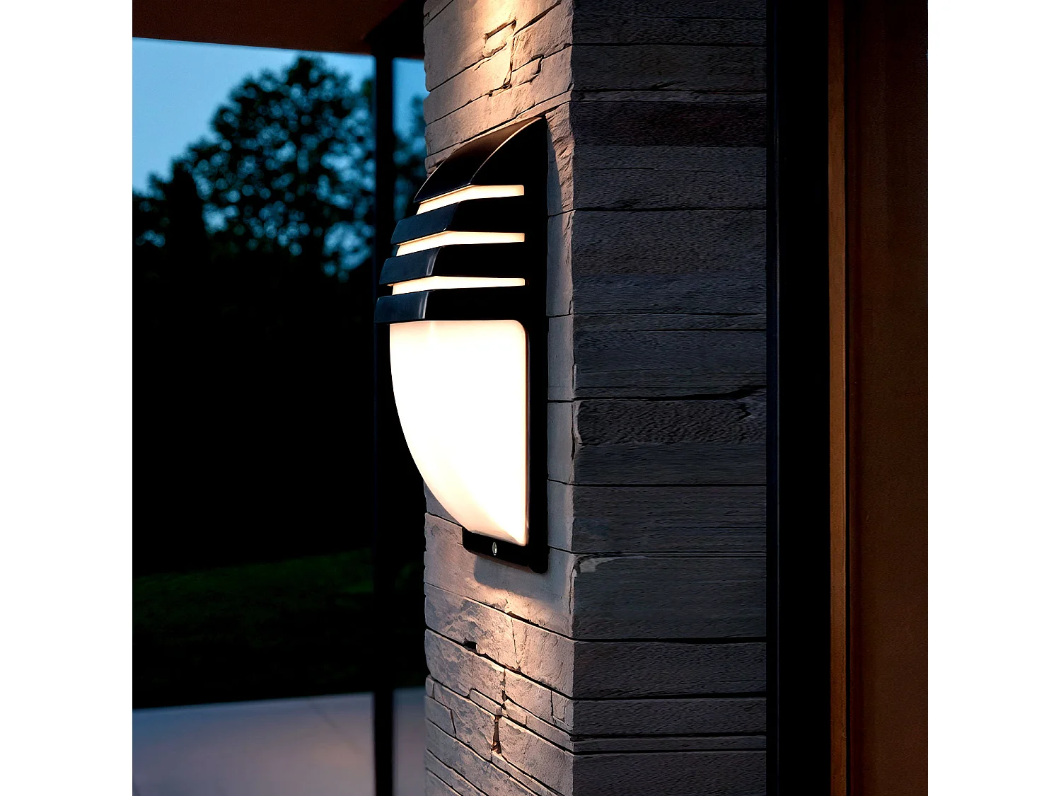 Applique Murale Extérieure Aluminium Titus Grid Noir