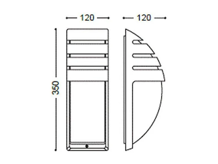 Applique Murale Extérieure Aluminium Titus Grid Noir