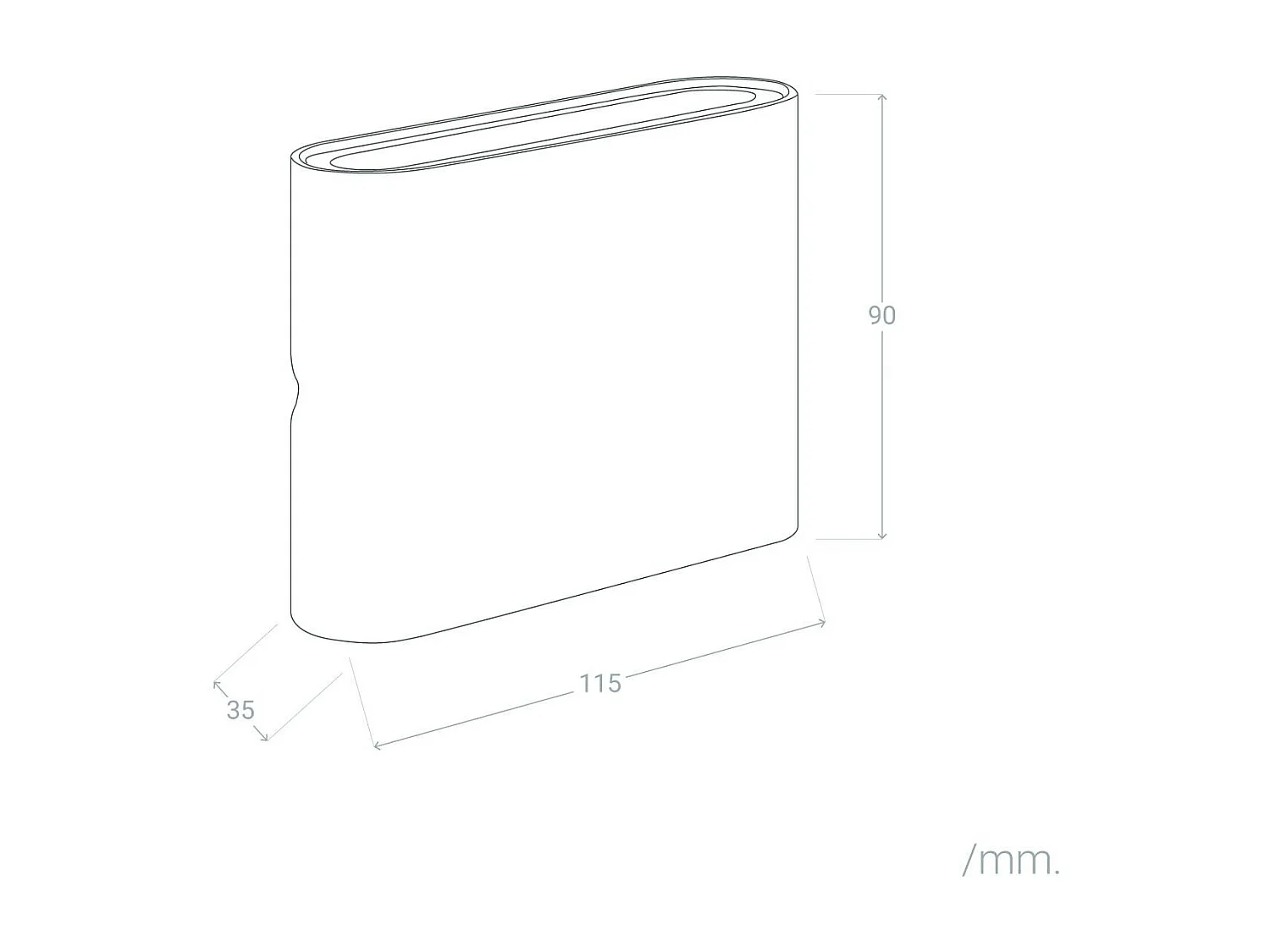 Applique Murale Extérieure LED 6W Aluminium Carrée Éclairage Double Face Blanche 2700K Blanc chaud