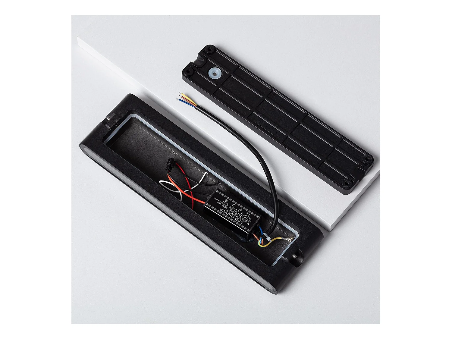 Applique Murale Extérieure LED 20W Aluminium Rectangulaire Éclairage Double Face Noire 4000K Blanc neutre