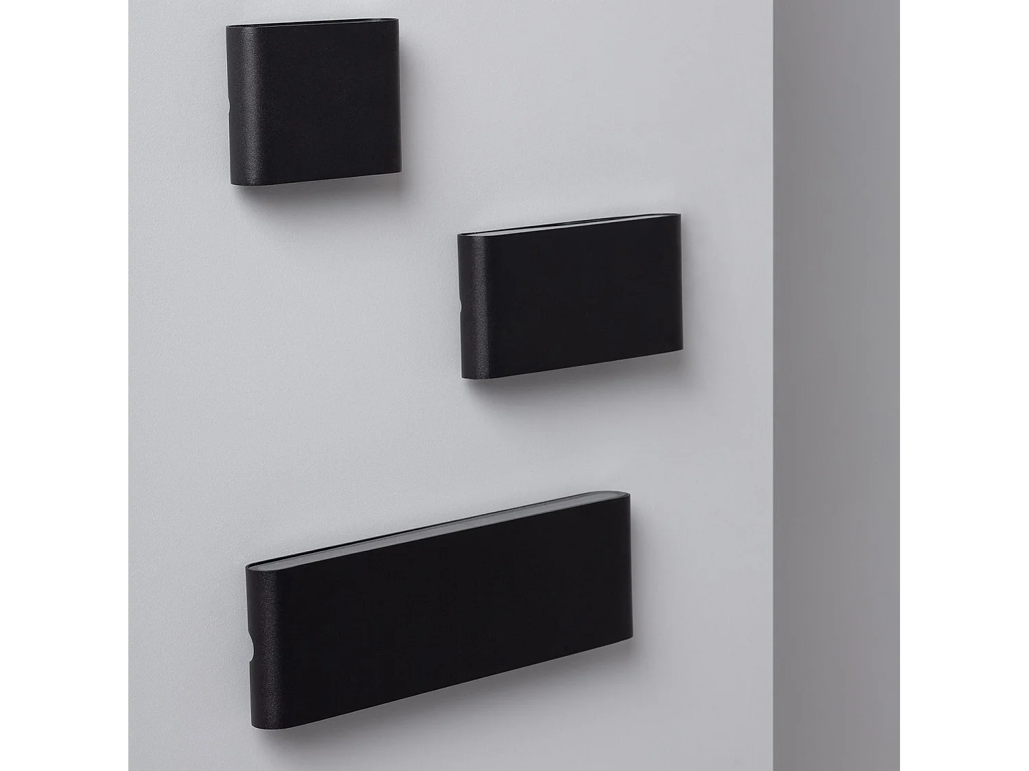 Applique Murale Extérieure LED 20W Aluminium Rectangulaire Éclairage Double Face Noire 4000K Blanc neutre