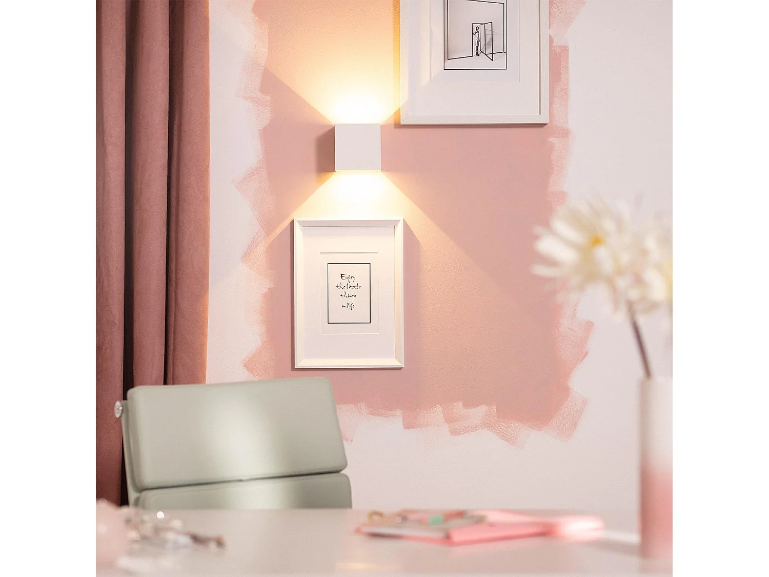 Applique Murale LED Extérieure Aluminium Eros 6W Éclairage Double Face Blanche Blanc Chaud 2700K