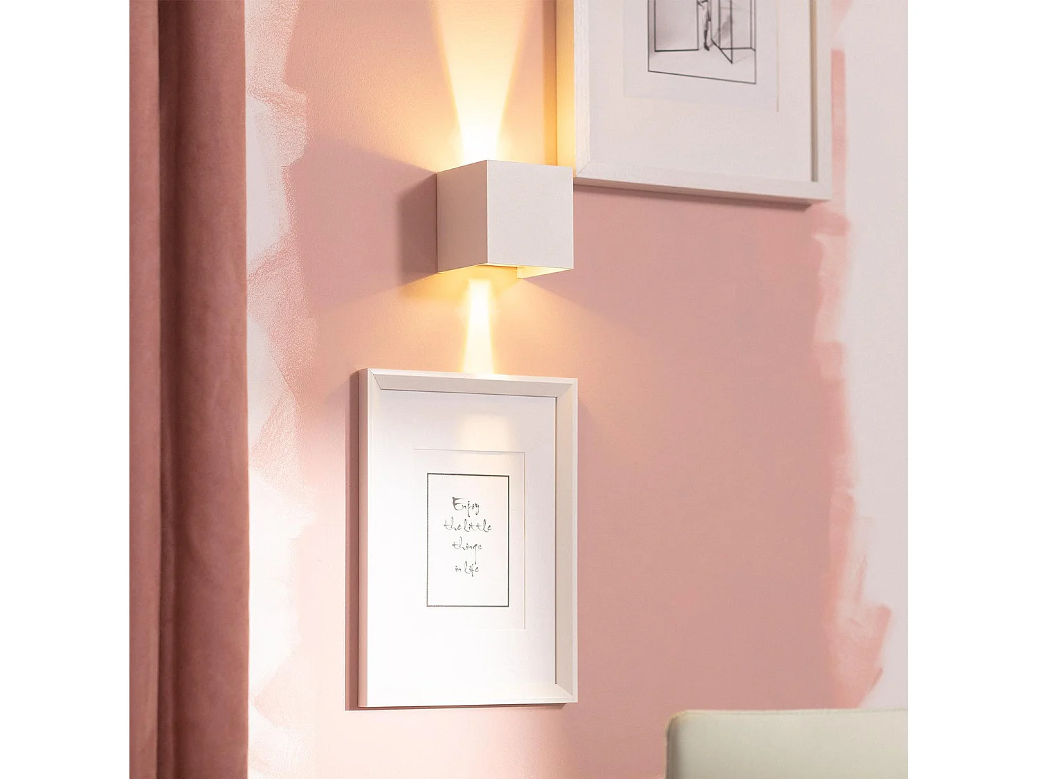 Applique Murale LED Extérieure Aluminium Eros 6W Éclairage Double Face Blanche Blanc Chaud 2700K