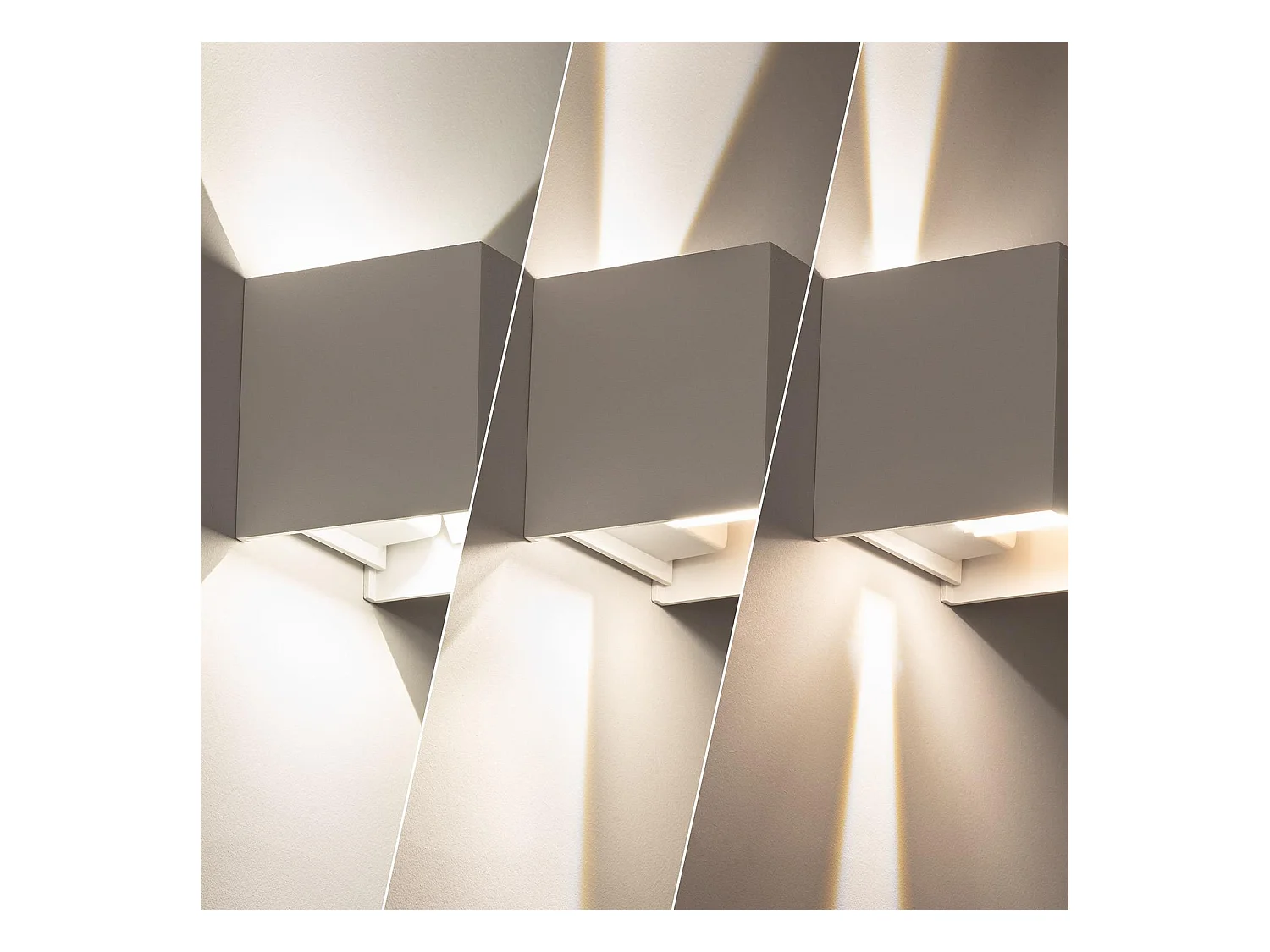Applique Murale LED Extérieure Aluminium Eros 6W Éclairage Double Face Blanche Blanc Chaud 2700K