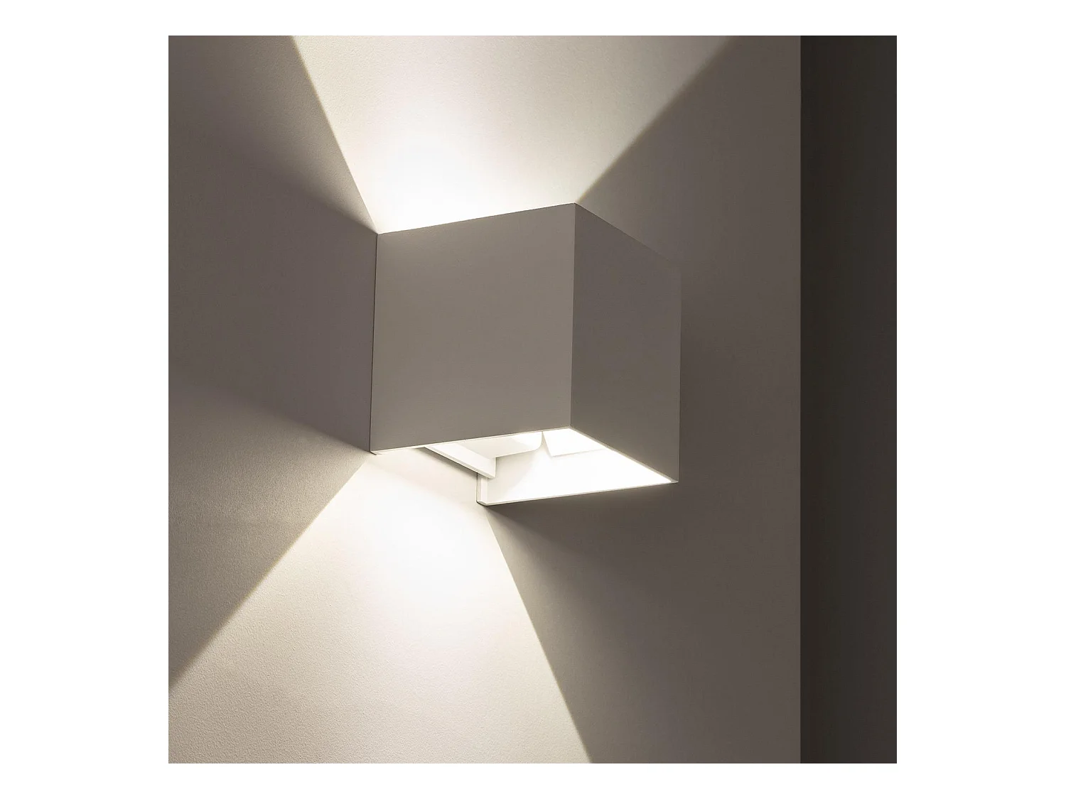 Applique Murale LED Extérieure Aluminium Eros 6W Éclairage Double Face Blanche Blanc Chaud 2700K