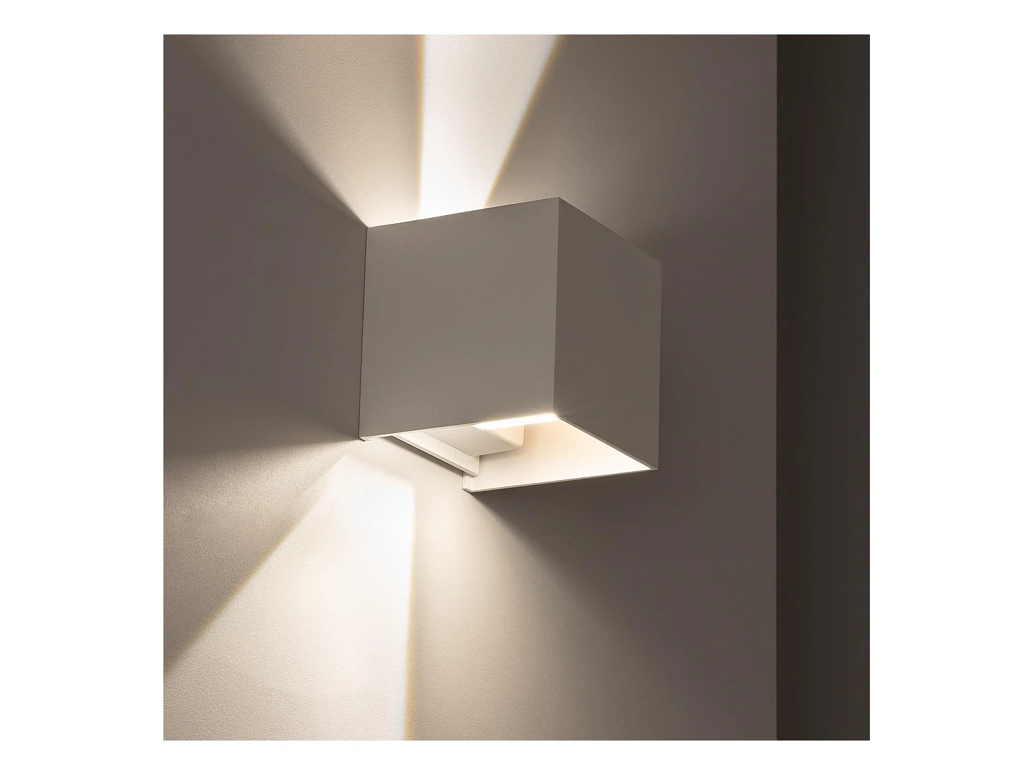 Applique Murale LED Extérieure Aluminium Eros 6W Éclairage Double Face Blanche Blanc Chaud 2700K