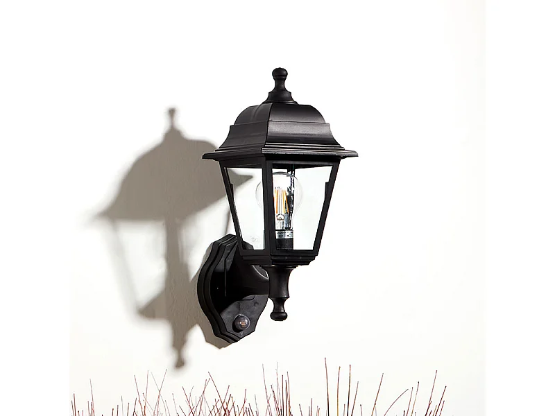Lampe Murale Extérieure avec Détecteur de Présence PIR Mini Villa Blanc