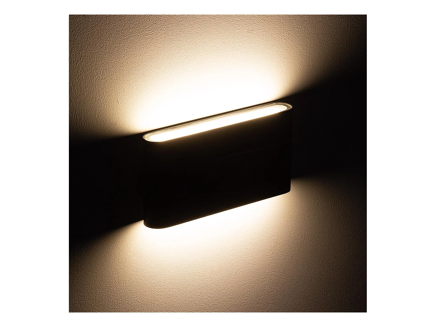 Aplique de Pared Exterior LED 12W Aluminio Iluminación Doble Cara Vesta Negro 2700K Blanco Cálido