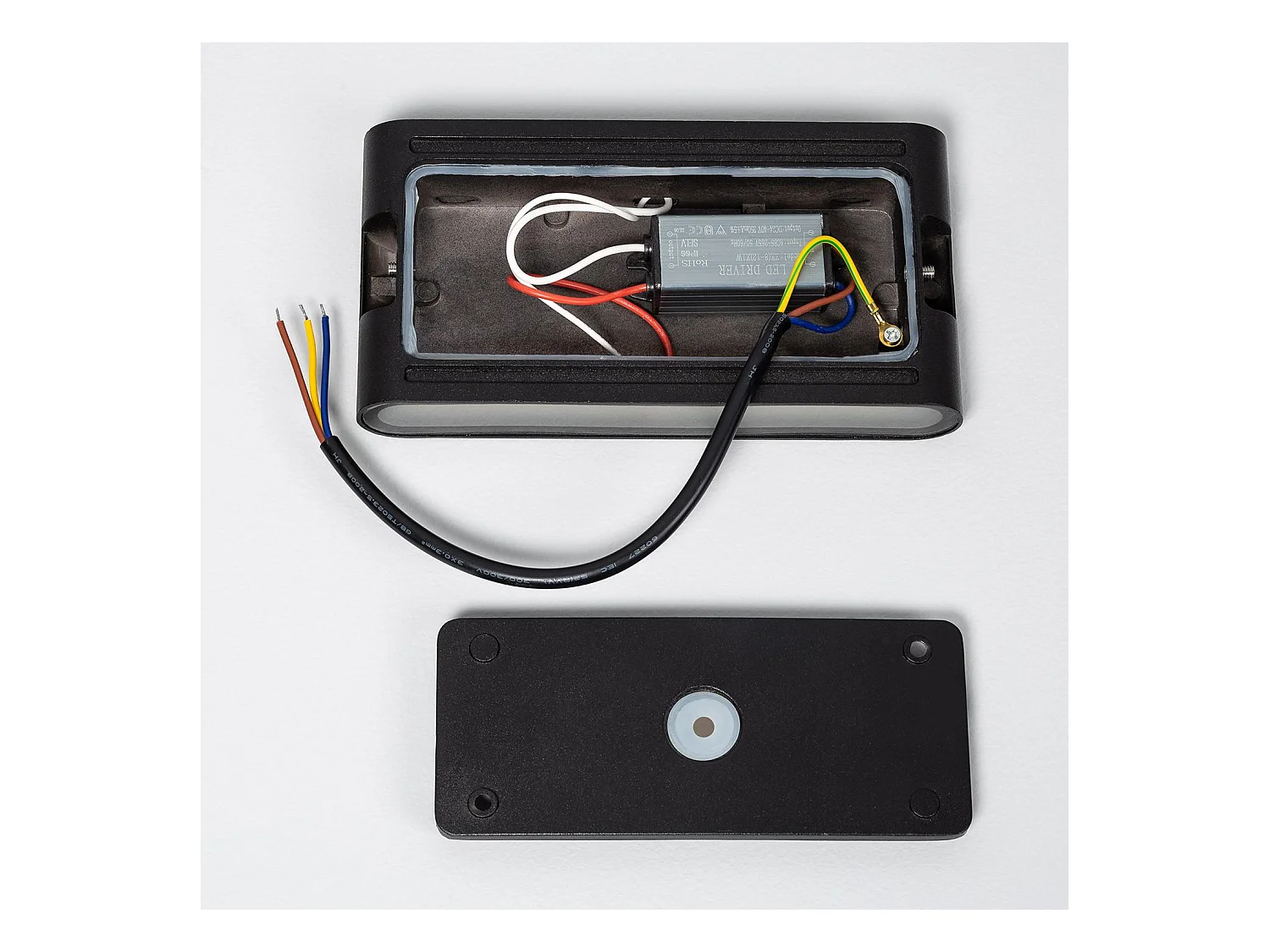 Aplique de Pared Exterior LED 12W Aluminio Iluminación Doble Cara Vesta Negro 2700K Blanco Cálido