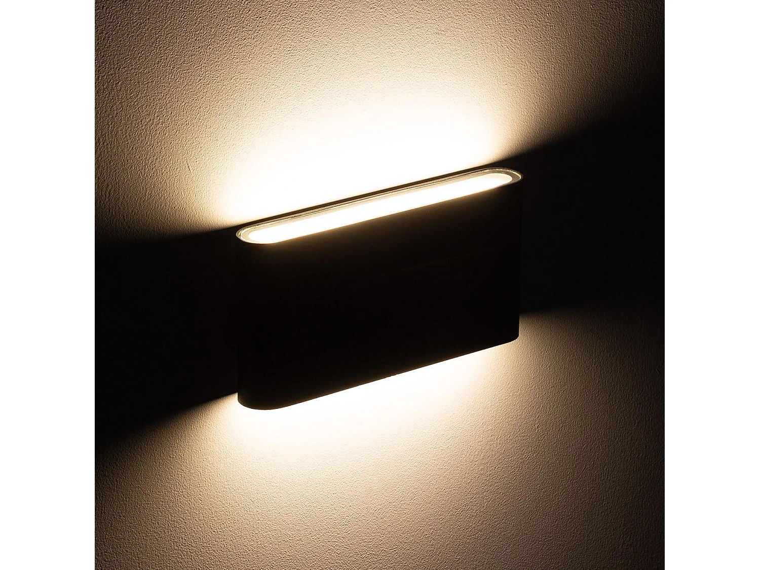 Aplique de Pared Exterior LED 12W Aluminio Iluminación Doble Cara Vesta Negro 2700K Blanco Cálido