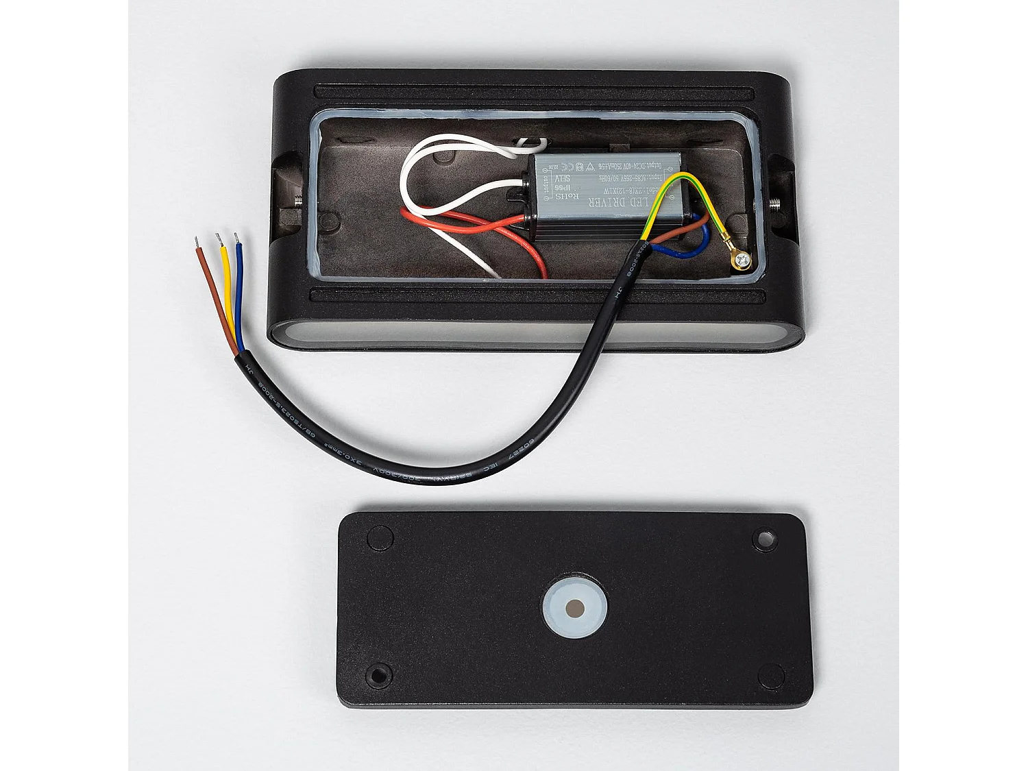 Applique Murale LED Extérieure Aluminium Vesta 12W Éclairage Double Face Noire  2700K Blanc chaud