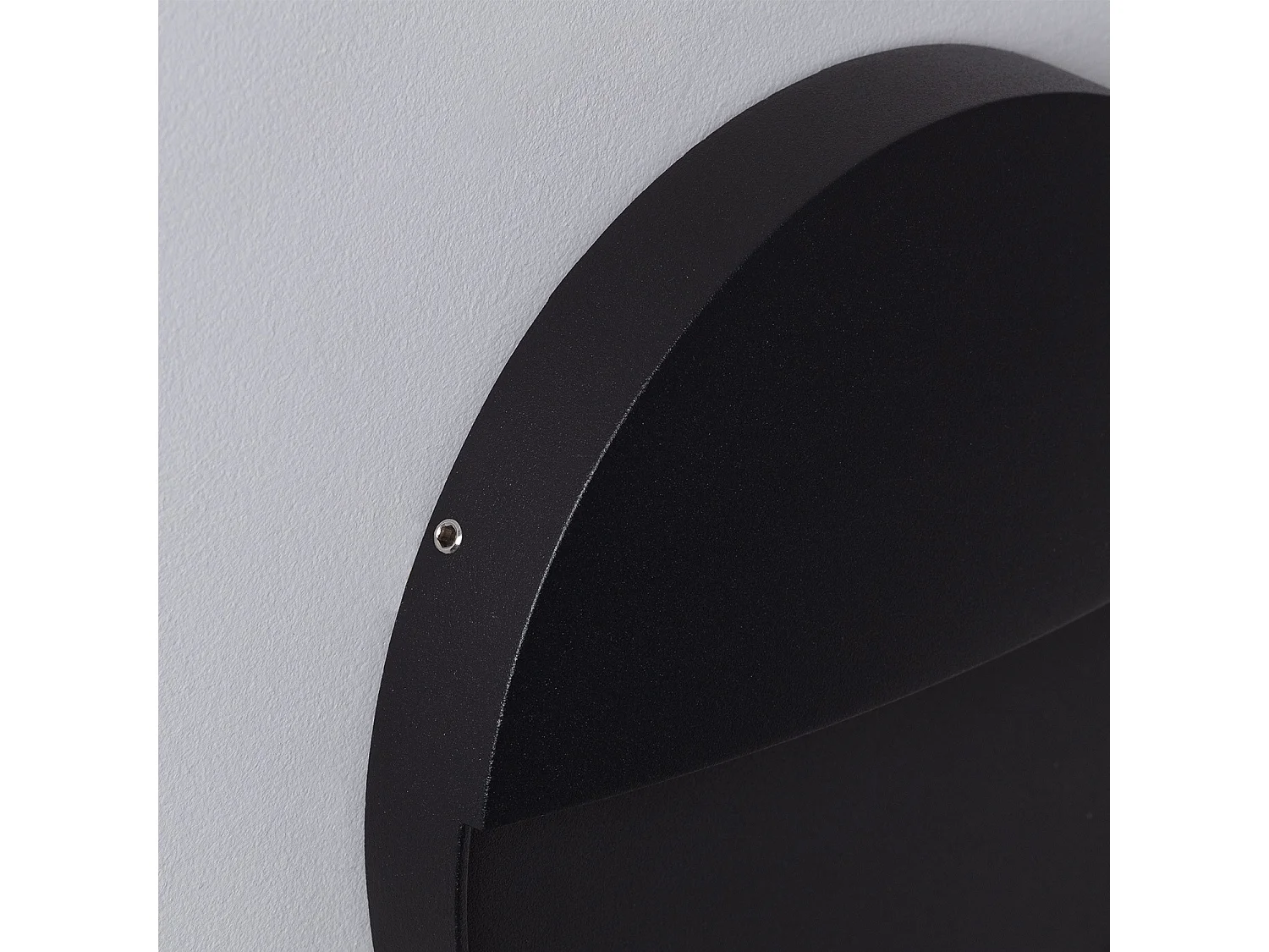 Balise LED Extérieure 6.5W en Saillie au Mur Ronde Jade Noire  Blanc Neutre 4000K