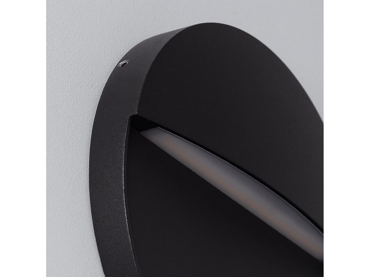 Balise LED Extérieure 6.5W en Saillie au Mur Ronde Jade Noire  Blanc Neutre 4000K