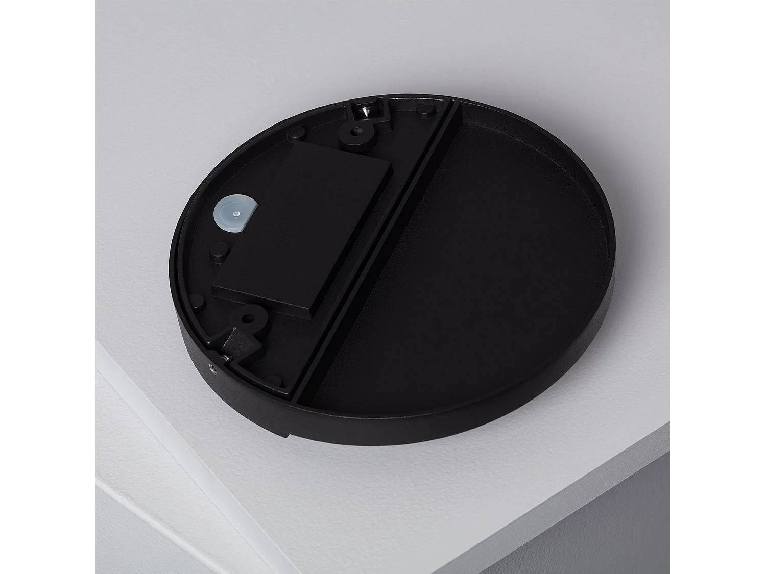 Balise LED Extérieure 6.5W en Saillie au Mur Ronde Jade Noire  Blanc Neutre 4000K