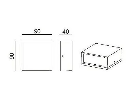 Applique Murale LED Extérieure Aluminium Halesa 3W 4000K Blanc neutre