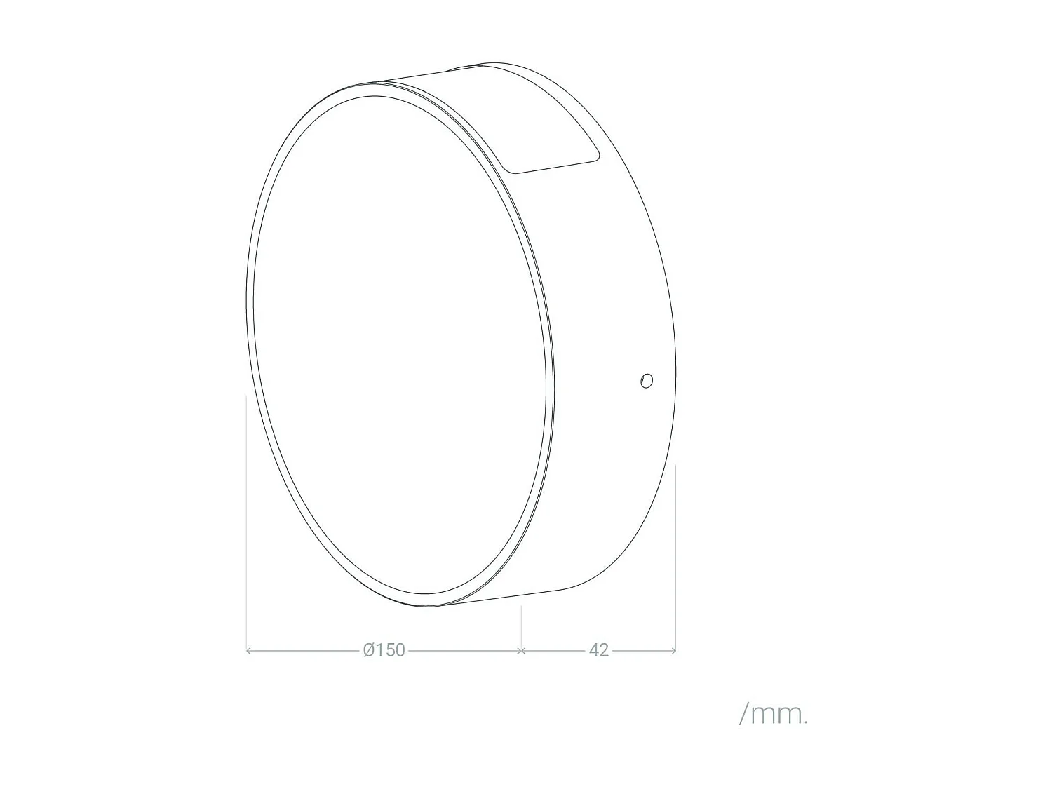 Applique Murale LED Extérieure Aluminium Crono 6W Grise 3000K Blanc chaud