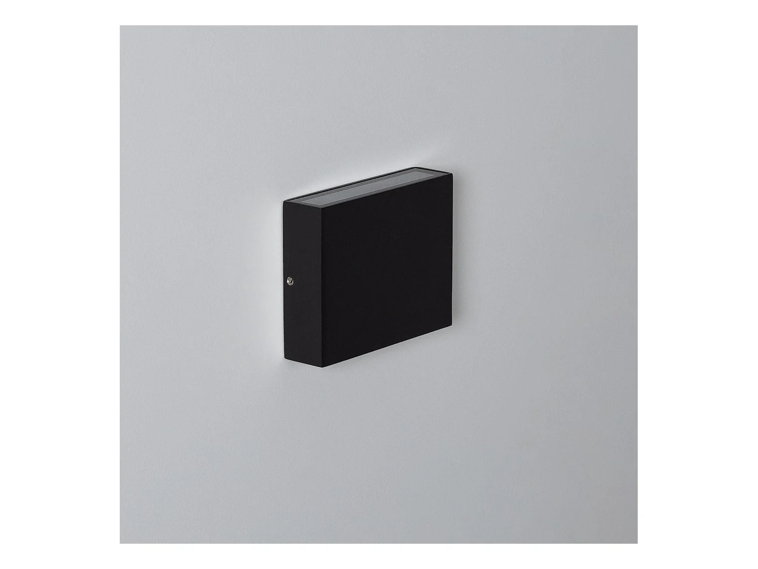 Applique Murale LED Extérieure Kaysa 6W Éclairage Double Face Carrée Noire  2700K Blanc chaud