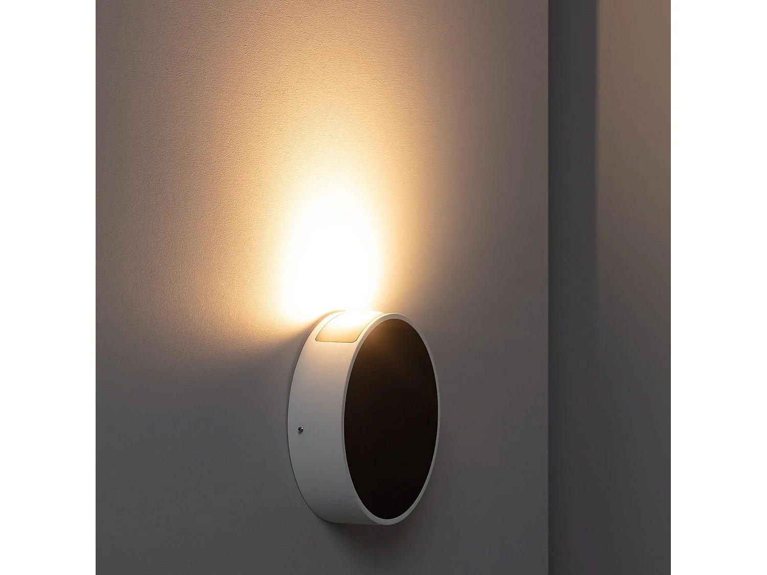 Applique Murale LED Extérieure Aluminium Crono 6W Noire 3000K Blanc chaud
