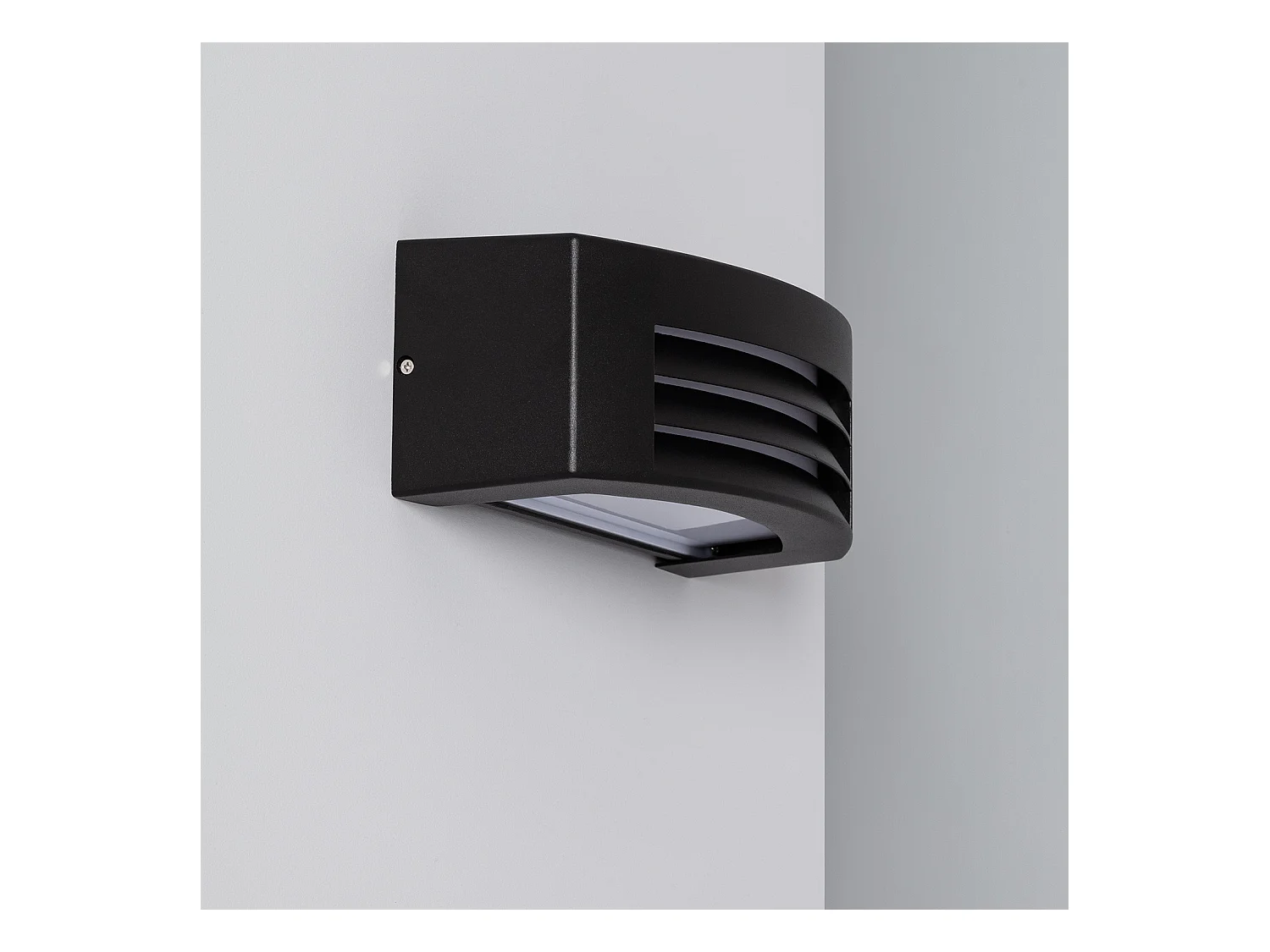 Aplique de Pared Exterior de Aluminio Riva Negro