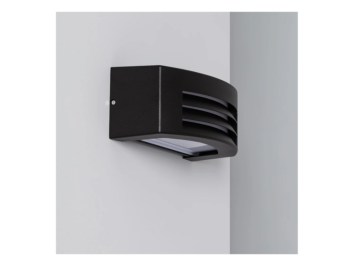 Aplique de Pared Exterior de Aluminio Riva Negro