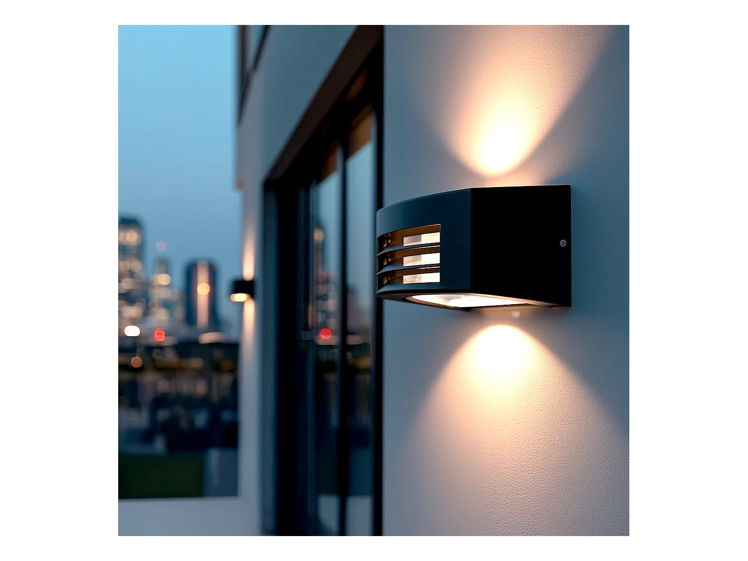 Aplique de Pared Exterior de Aluminio Riva Negro