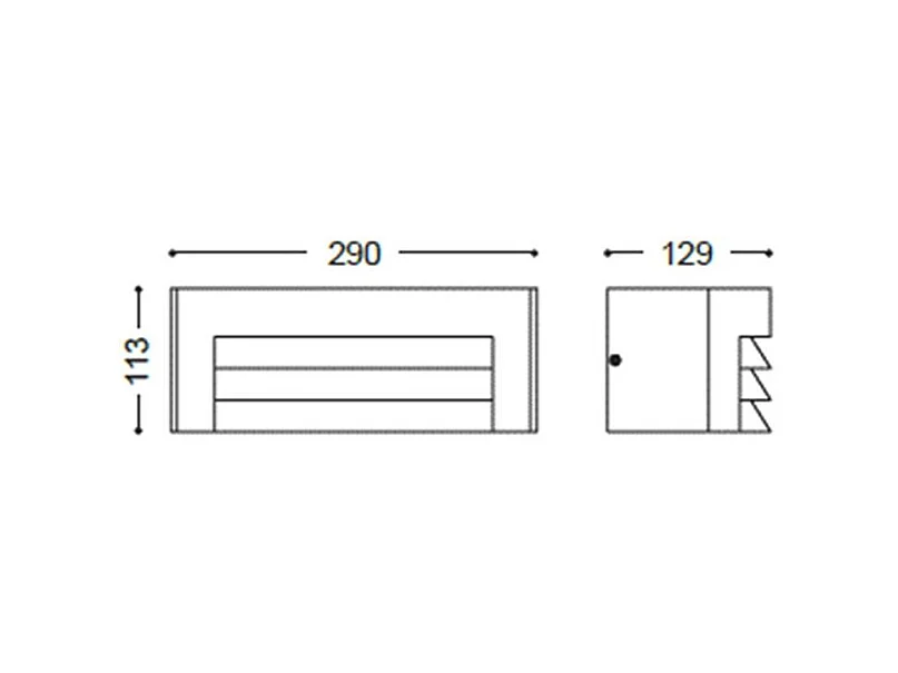 Aplique de Pared Exterior de Aluminio Riva Negro