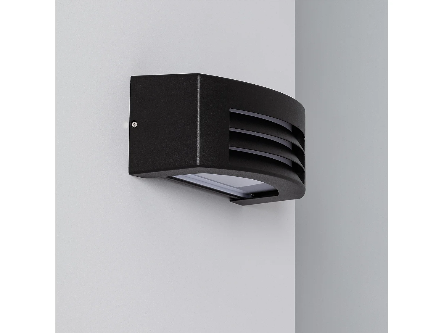 Aplique de Pared Exterior de Aluminio Riva Negro