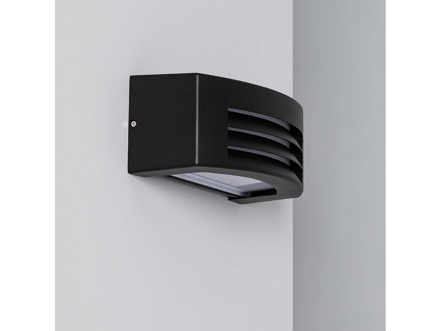 Aplique de Pared Exterior de Aluminio Riva Negro