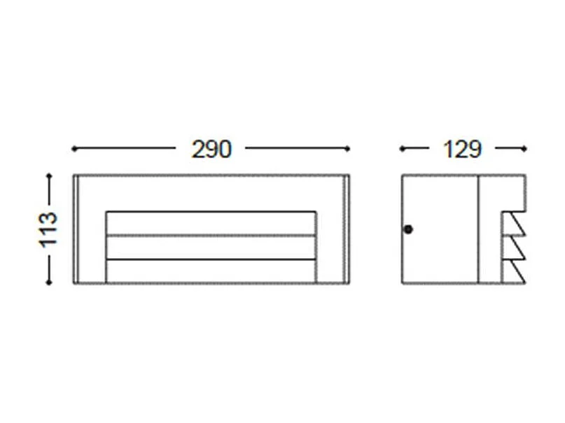 Aplique de Pared Exterior de Aluminio Riva Negro