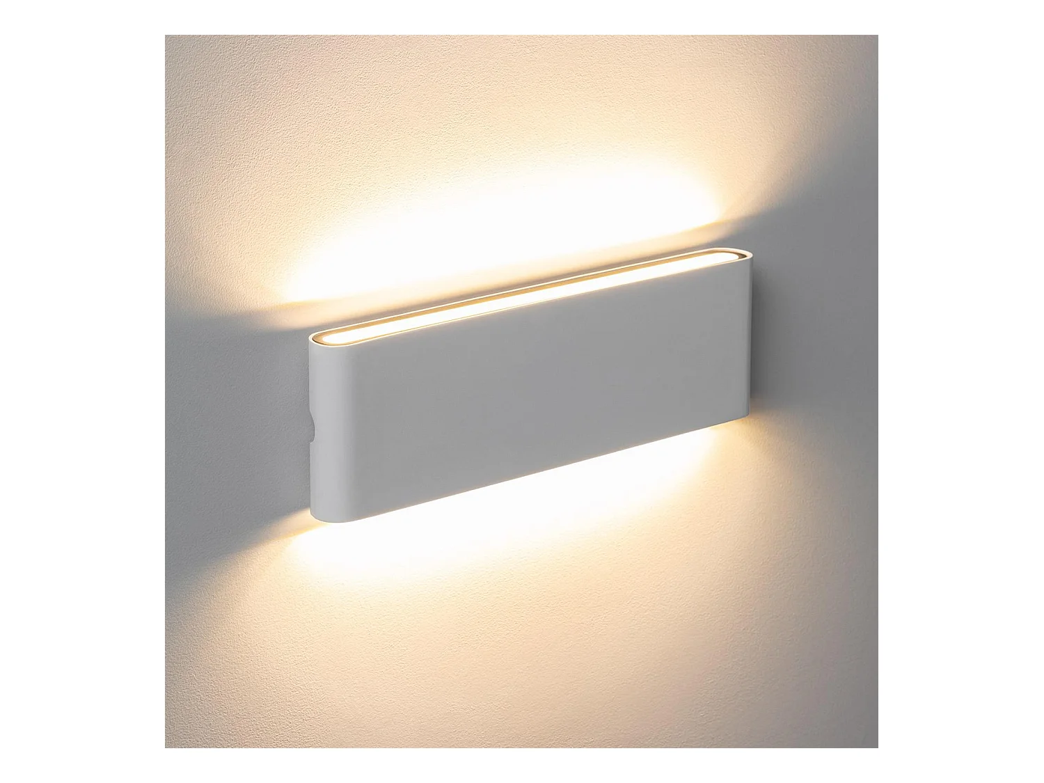 Applique Murale Extérieure LED 20W Aluminium Rectangulaire Éclairage Double Face Blanche