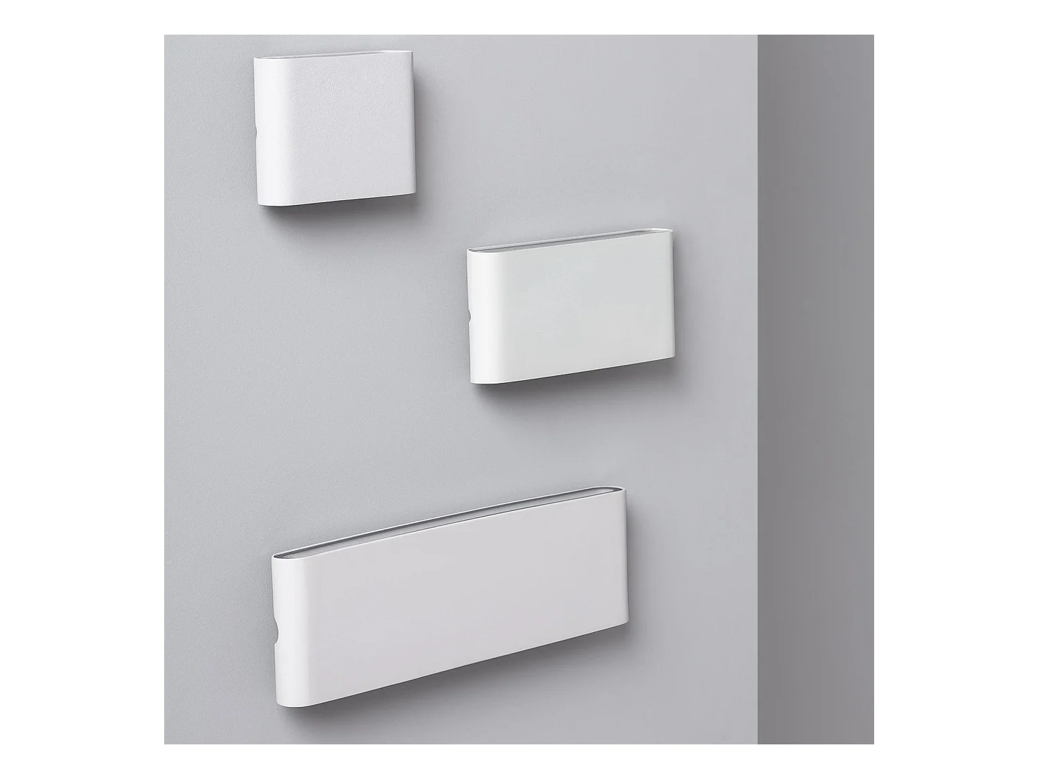 Applique Murale Extérieure LED 20W Aluminium Rectangulaire Éclairage Double Face Blanche