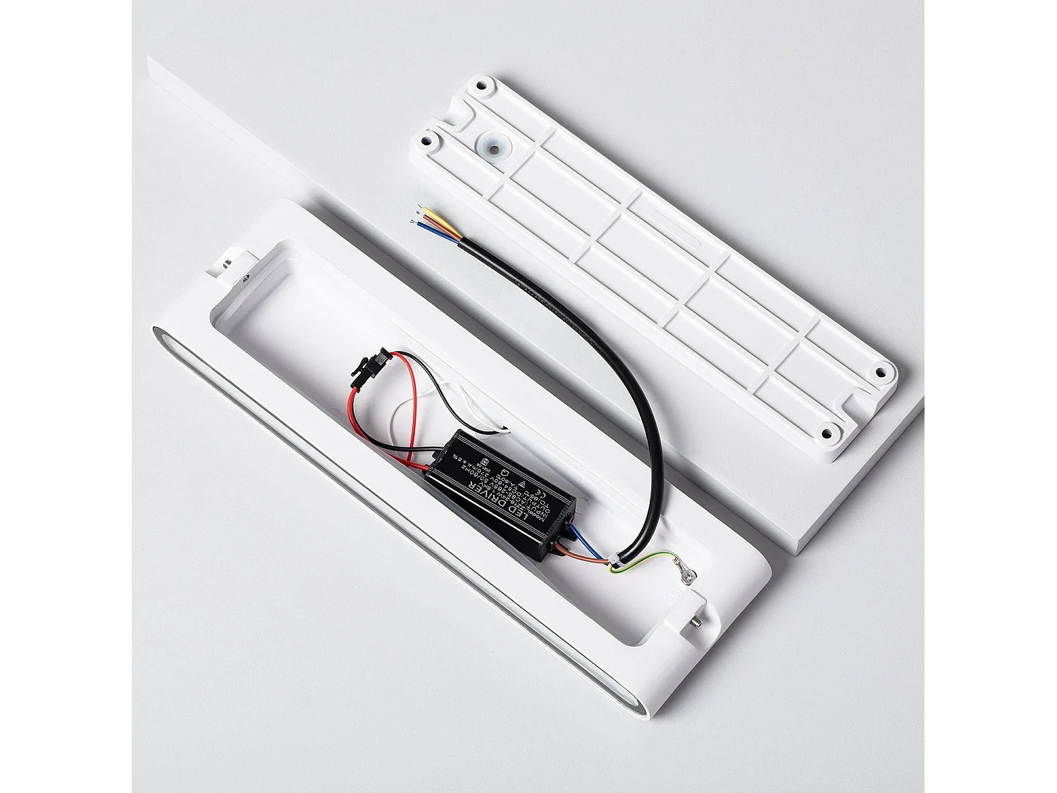 Applique Murale Extérieure LED 20W Aluminium Rectangulaire Éclairage Double Face Blanche