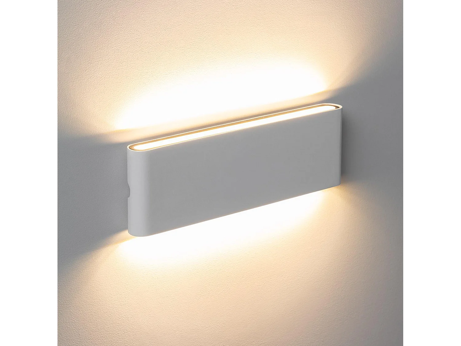 Applique Murale Extérieure LED 20W Aluminium Rectangulaire Éclairage Double Face Blanche 2700K Blanc chaud
