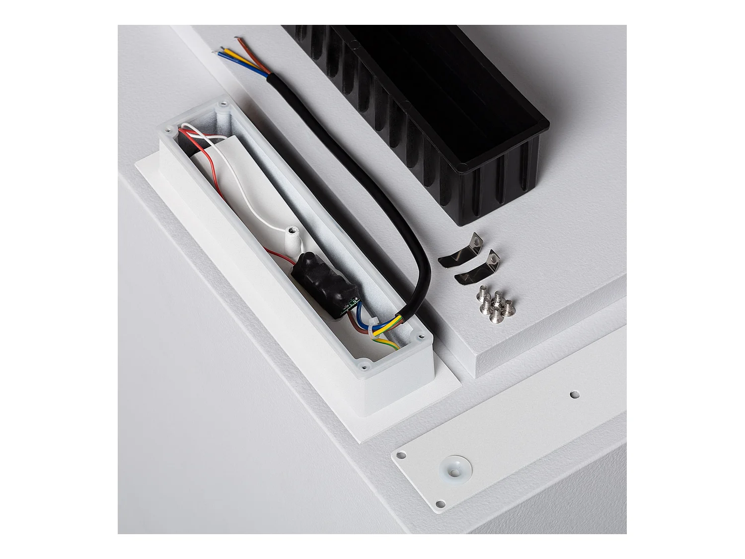 Balise LED Extérieure 3W Encastrable au Mur Rectangulaire Wabi Linéaire  Blanche 2700K Blanc chaud