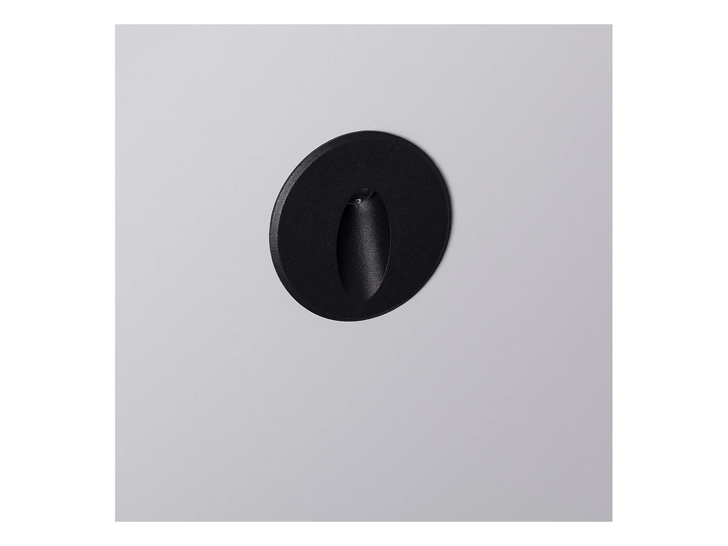 Balise LED Extérieure 3W Encastrable au Mur Ronde Bombée Adam Noire 2700K Blanc chaud