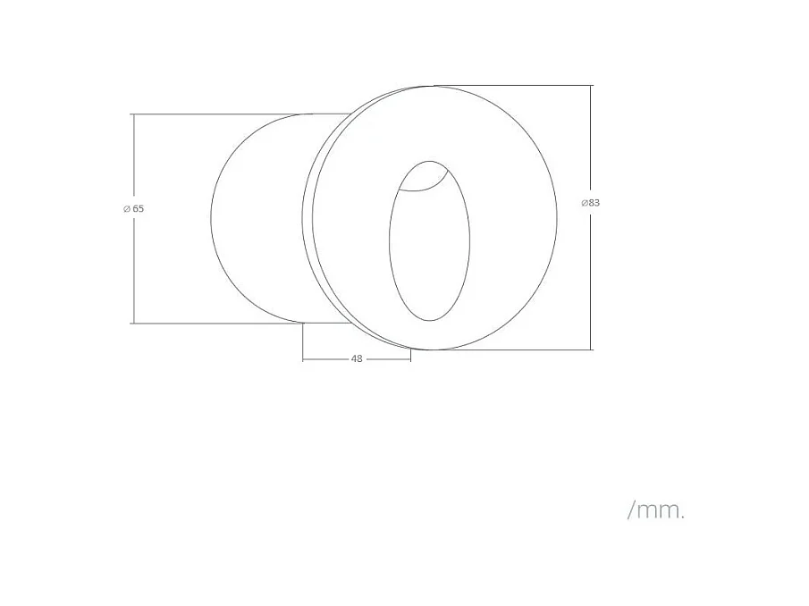 Balise LED Extérieure 3W Encastrable au Mur Ronde Bombée Adam Noire 2700K Blanc chaud