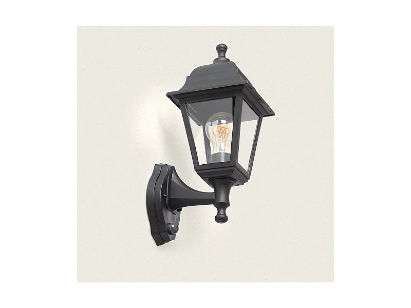 Lampe Murale Extérieure avec Détecteur de Présence PIR Mini Villa Noir