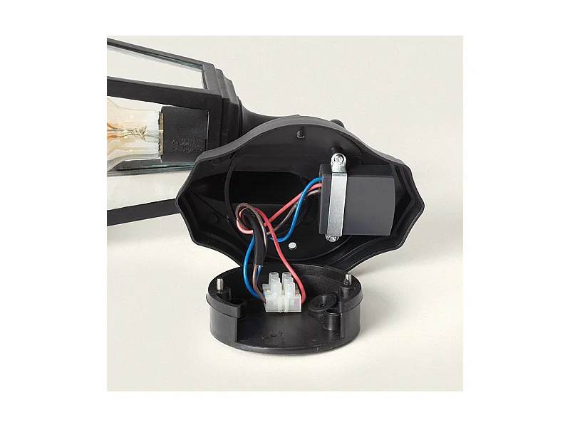 Lampe Murale Extérieure avec Détecteur de Présence PIR Mini Villa Noir