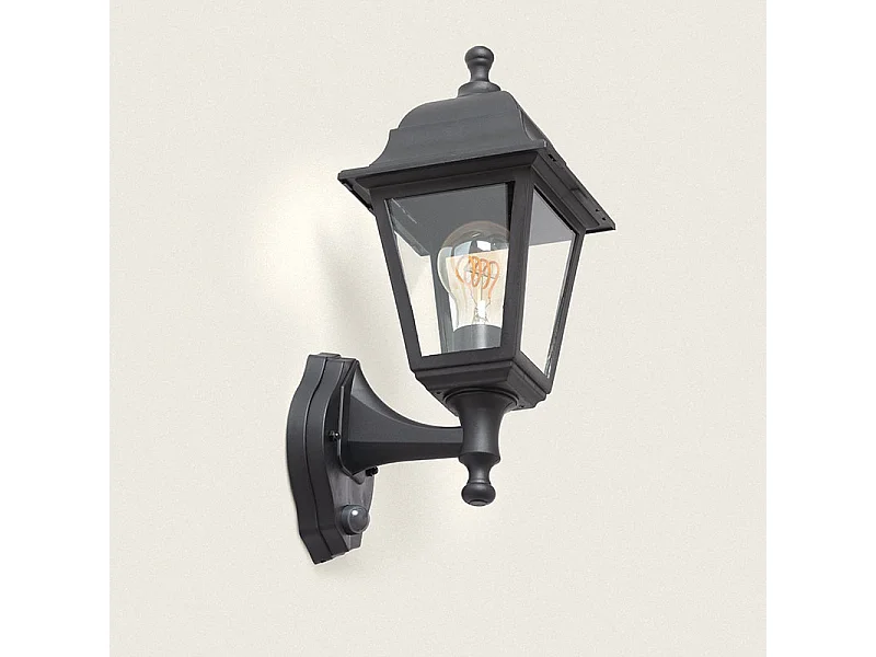 Lampe Murale Extérieure avec Détecteur de Présence PIR Mini Villa Noir
