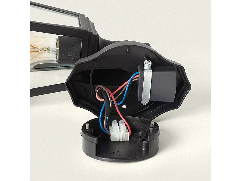 Lampe Murale Extérieure avec Détecteur de Présence PIR Mini Villa Noir