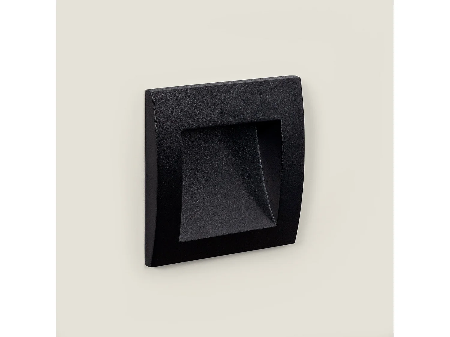 Balise Extérieure LED 4W Encastrable Aluminium Murale Carrée Noire Leif 2700K Blanc chaud