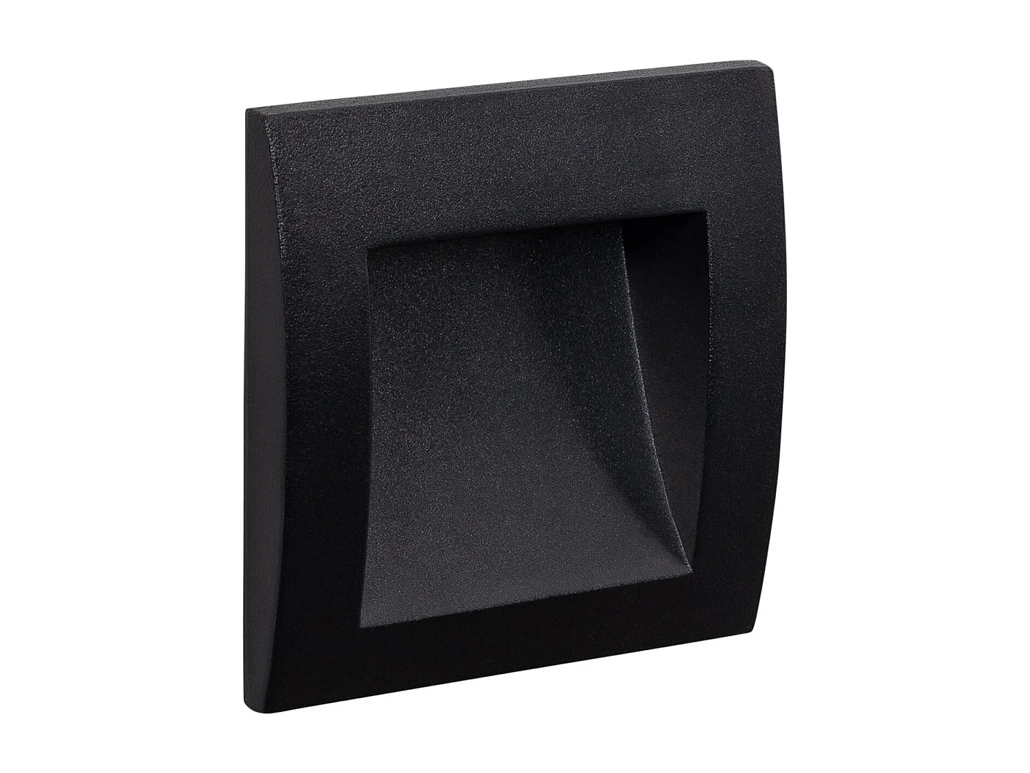 Balise Extérieure LED 4W Encastrable Aluminium Murale Carrée Noire Leif 2700K Blanc chaud