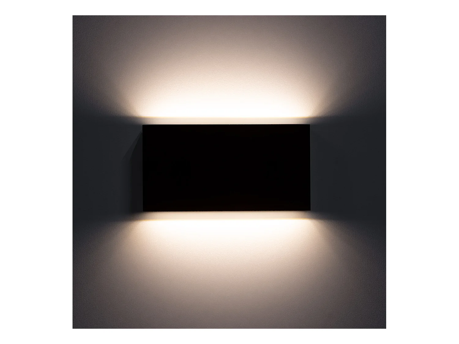 Applique Murale LED Extérieure Kaira 10W Éclairage Double Face Rectangulaire Noire 4000K Blanc neutre