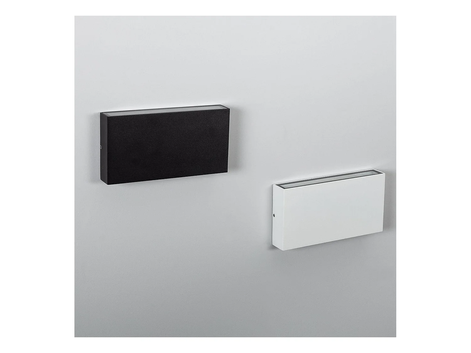 Applique Murale LED Extérieure Kaira 10W Éclairage Double Face Rectangulaire Noire 4000K Blanc neutre