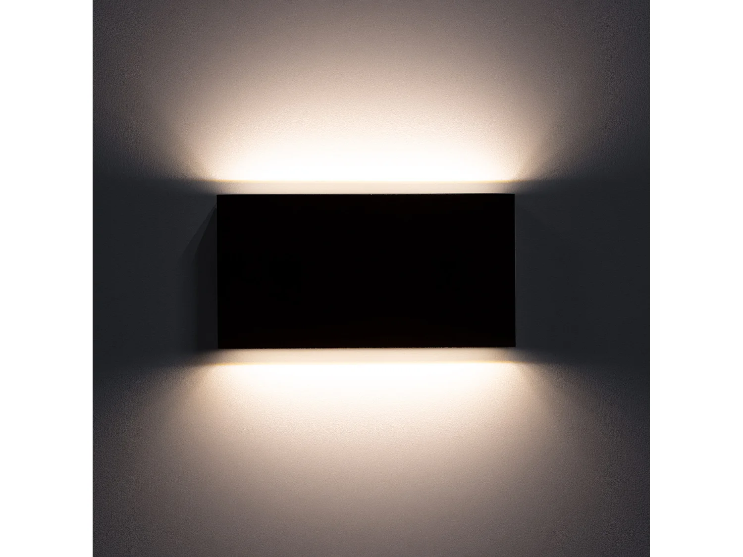 Aplique de Pared Exterior LED 10W Iluminación Doble Cara Rectangular Negro Luming II 4000K Blanco Neutro