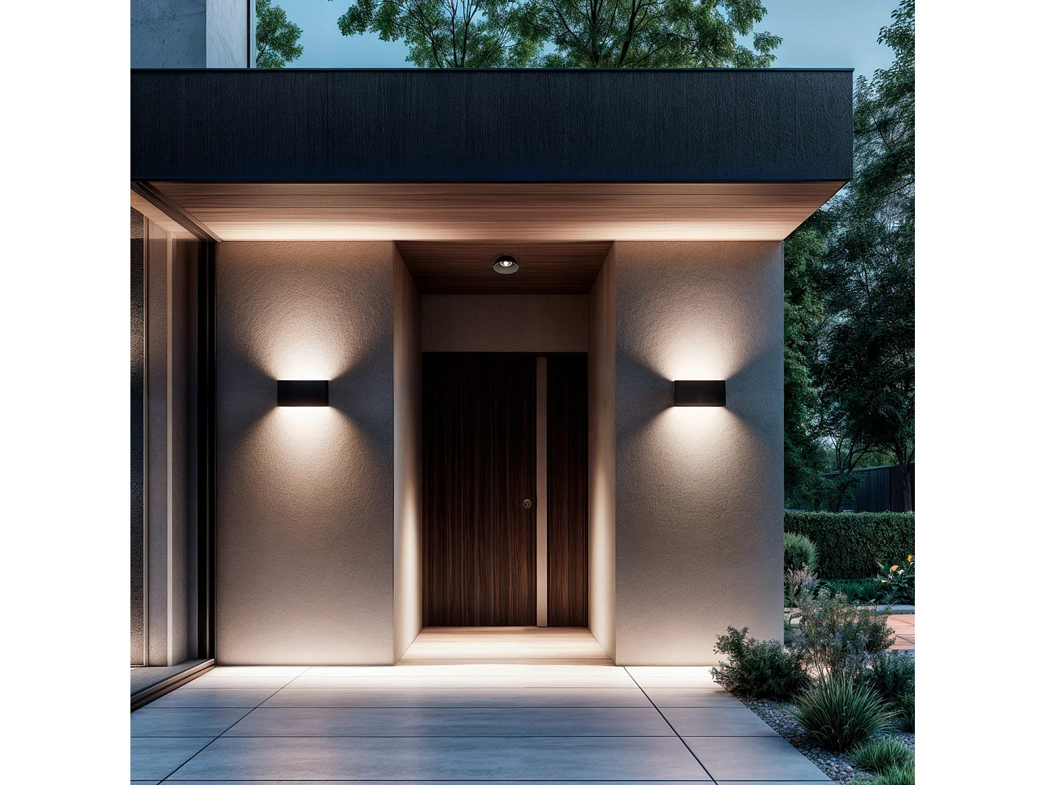 Aplique de Pared Exterior LED 10W Iluminación Doble Cara Rectangular Negro Luming II 4000K Blanco Neutro