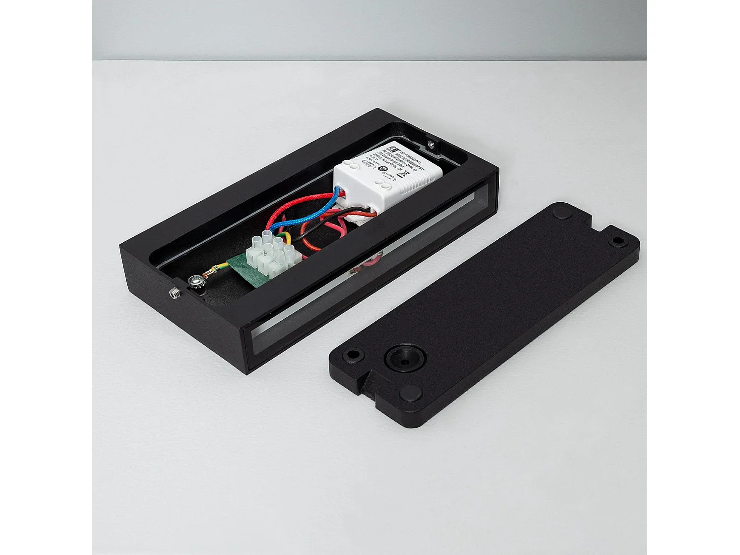 Aplique de Pared Exterior LED 10W Iluminación Doble Cara Rectangular Negro Luming II 4000K Blanco Neutro