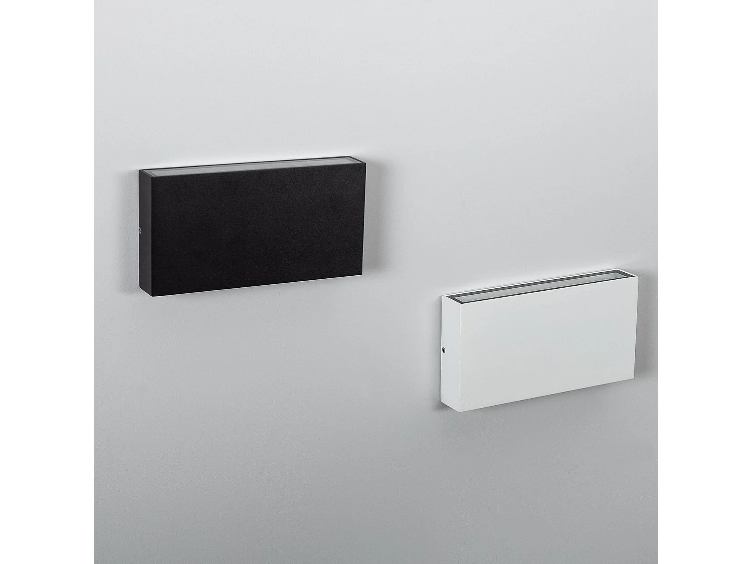 Aplique de Pared Exterior LED 10W Iluminación Doble Cara Rectangular Negro Luming II 4000K Blanco Neutro