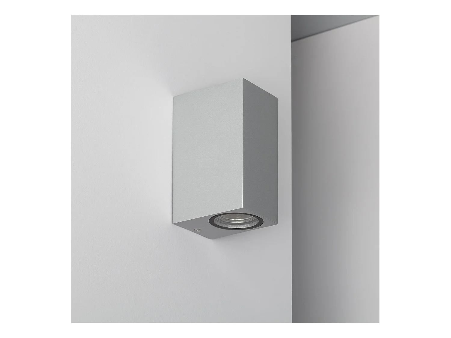 Applique Murale Extérieure Aluminium Miseno Argentée Éclairage Double Face